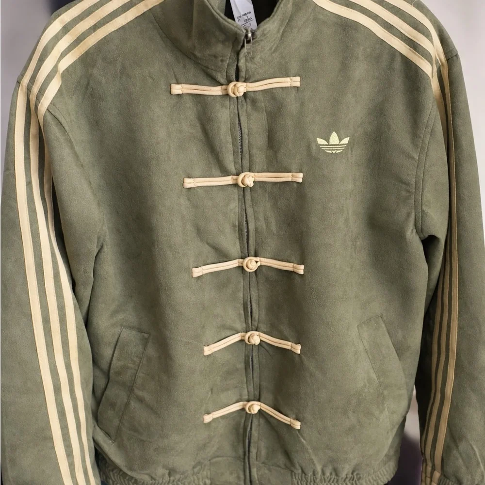 adidas Olive Green Hanfu-Inspired Bomber Jacket - Picture 2 of 2